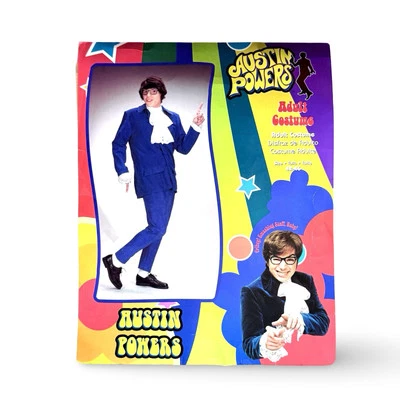 Vintage Austin Powers 1999 Costume Adult Purple Gigolo Movie Spy Suit Halloween - Image 1 of 3