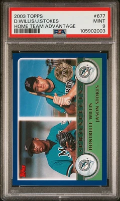 2005 Topps Dontrelle Willis Rookie RC #677 Graded PSA 9 Mint Rare Marlins! - Image 1 of 2