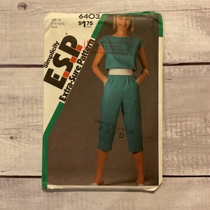 Simplicity 6403 Sewing Pattern Pull On Jumpsuit Romper VTG 1984 Sz 12-16 UNCUT - Picture 1 of 4