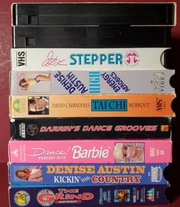 VHS Lot 9 Fitness & Dance Tapes - Barbie, MTV the Grind, MORE! (39) - Picture 1 of 6