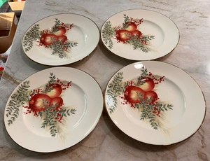 4 Lenox Williamsburg Buchsbaum & Kiefer Mittagessen Teller - Apfel - RL - Bild 1 von 5