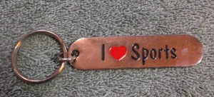 Vintage Russ I Heart (Love) Sports Key Chain - Picture 1 of 2