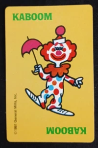1981 General Mills Müsli Kartenspiel Fisch Kaboom Karte - Bild 1 von 2