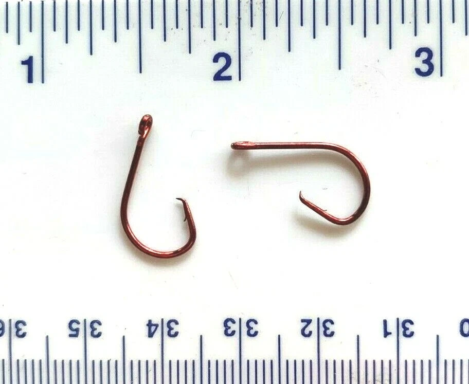 GERRY'S TACKLE 100 GT 2X Red Inline Circle Fish Fishing Hooks size 6 - 100 hooks 7381