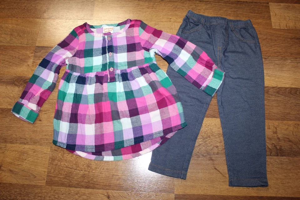 Jumping Beans Baby Girl's Top and Leggings Set, Size 24 Months - Image 1 of 1