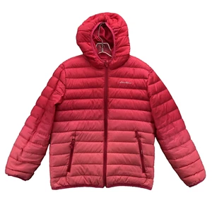 Eddie Bauer Reversible Goose Down Puffer Jacket Kids Large Unisex Winter Snow - Picture 1 of 12