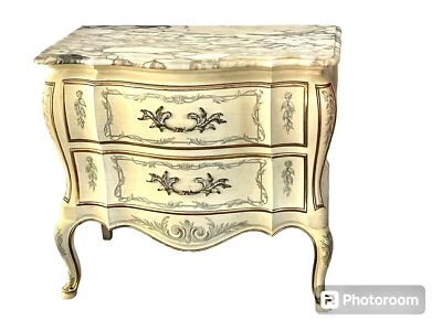 Marble Top Chest French Provencial Commode John Widdicom Wm. Berkley Furniture - Image 1 of 4