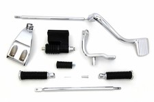 Chrome OE substituição Mid-Controles Shifter Pedaleira Kit Set 1991-2017 Harley Dyna