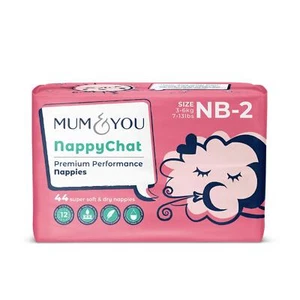 Mum & You Nappychat Premium Performance Eco Diapers, Size 2 (44 Diapers) Smart - Picture 1 of 8