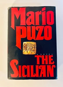 THE SICILIAN Mario Puzo HC/DJ 1984 première édition première impression presse tilleul - Photo 1/6