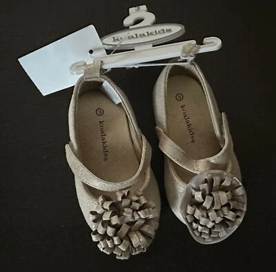Koala Baby Gold Size 3 Girls Dress Shoes - Image 1 of 4
