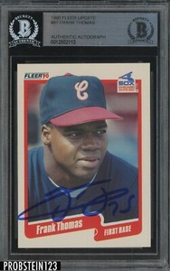 Frank Thomas HOF Signed 1990 Fleer Update #87 White Sox RC Rookie AUTO BGS BAS