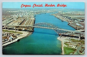 Postkarte Fronleichnam Hafenbrücke FW-492 Texas Luftaufnahme  - Bild 1 von 2