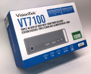NEW VisionTek VT7100 Triple Display 4K USB-C Docking Station 100W Power - 901499 - Picture 1 of 1