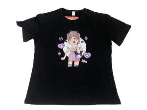 Damen T-Shirt Romwe Anime Figur Grafik schwarz Größe M - Bild 1 von 11