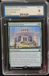 2018 MTG Battlebond Doubling Season #195/254 Graded FCGS 9 MINT - Picture 1 of 2