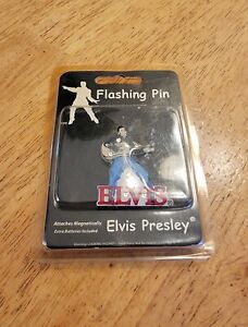 Elvis Presley Pin NEW Flashing Magnetic Attachment Lights Up Battery Powered