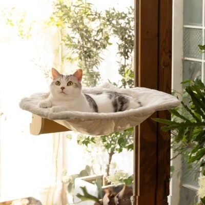 Mewoofun Cat Summer Hammock with Suction Cup Cat Window Seat for Glass window - Image 1 of 4