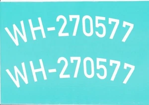 STENCIL FOR 2x WW2 GERMAN MOTORBIKE FRONT CURVED NUMBER PLATE (CHOOSE 44mm TEXT) - Picture 1 of 1