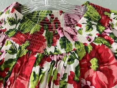 HOLLISTER BEAUTIFUL FLORAL RUCHED COMFY ELASTIC WAIST SUNMER PARTY MINI SKIRT - Image 1 of 4