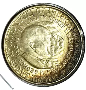 1952 WASHINGTON CARVER COMMEMORATIVE HALF DOLLAR TONED! H815 - Picture 1 of 2
