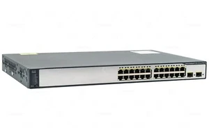 WS-C3750V2-24PS-S CISCO CATALYST 3750 V2 24 PORT 100MB 2 PORT 1GB SFP SWITCH - Picture 1 of 8