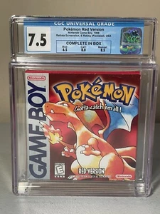 Pokemon RED Version Complete CGC 7.5 Early Edition Game Boy Not Wata - Picture 1 of 6