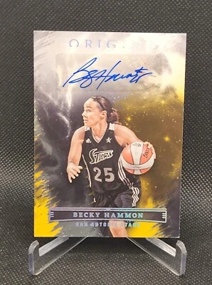 2023 Panini Origins WNBA Becky Hammon Origins Gold Auto /10 #OA-BHM - Image 1 of 2