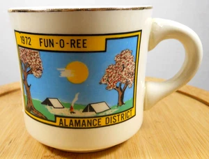 vtg BSA Boy Scouts 1972 Fun-O-Ree Alamance District North Carolina coffee mug - Picture 1 of 10