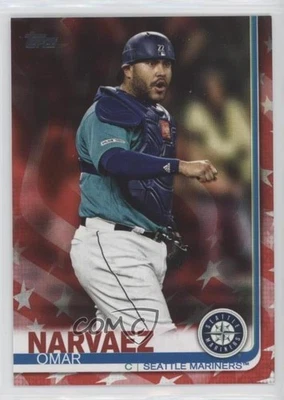 2019 Topps Update Independence Day /76 Omar Narvaez #US283 Rookie RC - Image 1 of 2