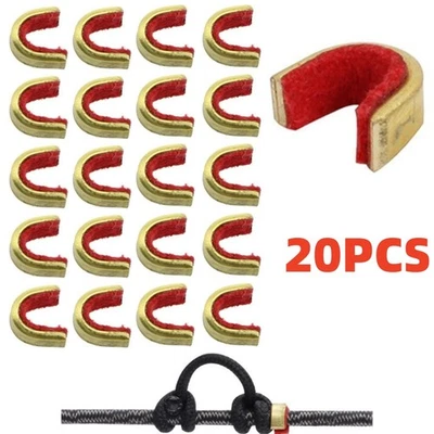 20X Bow String Buckle Clip Red Archery Nocking Point for Compound & Recurve Bow - Image 1 of 4