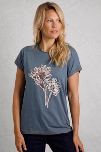 Weird Fish Seedheads Front Print Organic Cotton T-Shirt - Picture 1 of 15