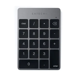 Slim Aluminum Bluetooth Keypad, Wireless Number Pad with 18 Keys, Micro USB R... - Picture 1 of 9