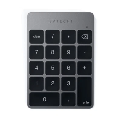 Slim Aluminum Bluetooth Keypad, Wireless Number Pad with 18 Keys, Micro USB R... - Image 1 of 4