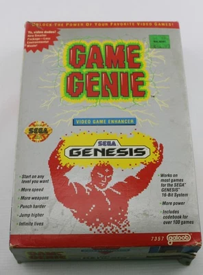 Vintage Sega Genesis Game Geni Code Book and Cartridge  - Image 1 of 2