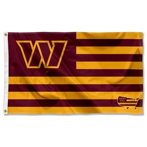 3x5 Foot Washington Commanders American Stripes Nation Flag - Picture 1 of 6