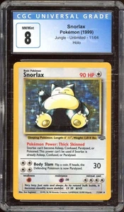 1999 Jungle Unlimited Snorlax #11/64 CGC 8 Pokemon - SCRATCHED SLAB - Bild 1 von 2