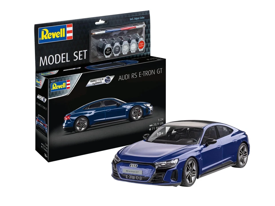 REVELL 67698 MODEL SET AUDI E-TRON GT 2020 EASY-CLICK-SYSTEM SNAP MODEL - Image 1 of 1