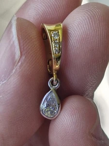 18Ct Yellow Gold Pear Shaped Diamond Pendant - 0.50ct approximately - Picture 1 of 17