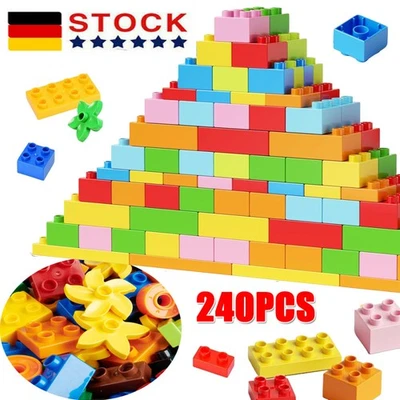 240X Groß Bausteine Set ab 3+ Jahre Kompatibel mit Duplo Steine Klassische DHL - Bild 1 von 4