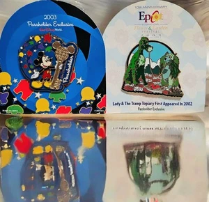 DISNEY WDW ANNUAL PASSHOLDER EXCLUSIVE 2003 MICKEY MOUSE HOLDING KEY PIN + BONUS - Picture 1 of 1