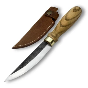 Sloyd Knife – Hand-Forged Carbon Steel, Sharp Spoon Carving Knife, Ash Handle - Picture 1 of 11