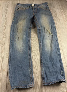 Pantalones de mezclilla para hombre True Religion Ricky solapa pierna recta TALLA 34 entrepierna 31 - Imagen 1 de 15