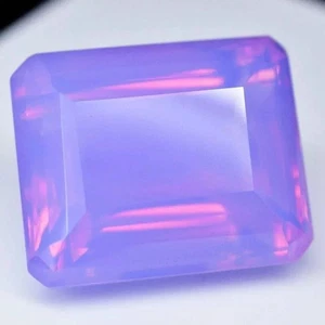 161.30 CT Large Ethiopian Purple-Pink Opal Emerald Cut Loose Gemstone z778 - Picture 1 of 2