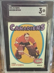 1971-72 Topps Hockey #45 Ken Dryden RC Montreal Canadiens HOF SGC 3 - Picture 1 of 1