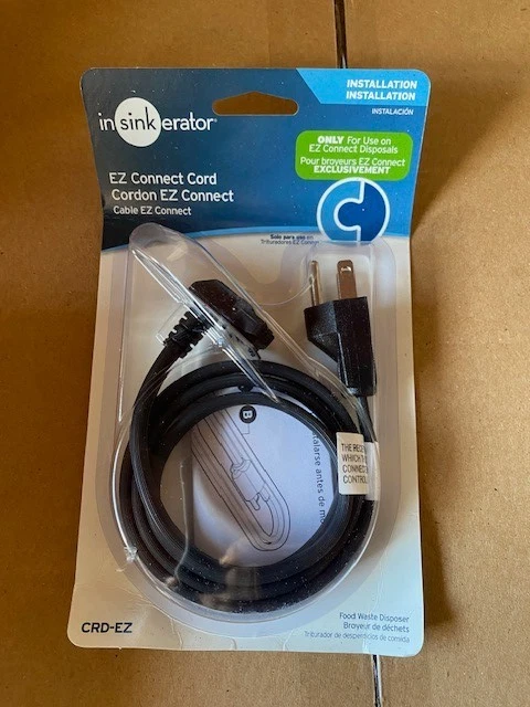 Erador en fregadero CRD-EZ cable de alimentación de 3 pies para eliminación de residuos de alimentos con conexión EZ Foto 1 de 1
