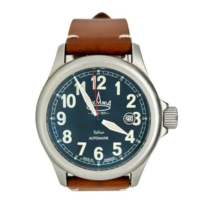 ASKANIA Taifun, Automatic Wrist Watch, German Pilot Black Dial Brushed Steel - Picture 1 of 7
