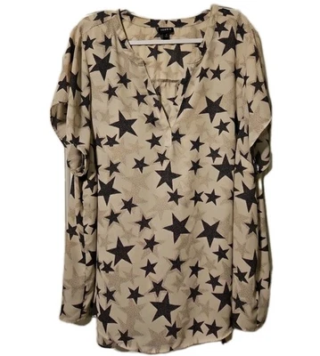 Camisa Torrid Plus Para Mujer Talla 4 Estampado Estrella Celestial Caprichosa Noche Salida Declaración Foto 1 de 4