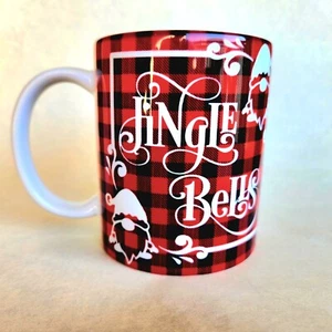 Bromas de café hechas a mano de gnomos de Navidad Jingle Bells taza de vacaciones de Navidad - Imagen 1 de 8