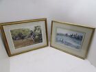 Two Nice Vintage Gilded Picture Frames With Limited Edition Horse Prints